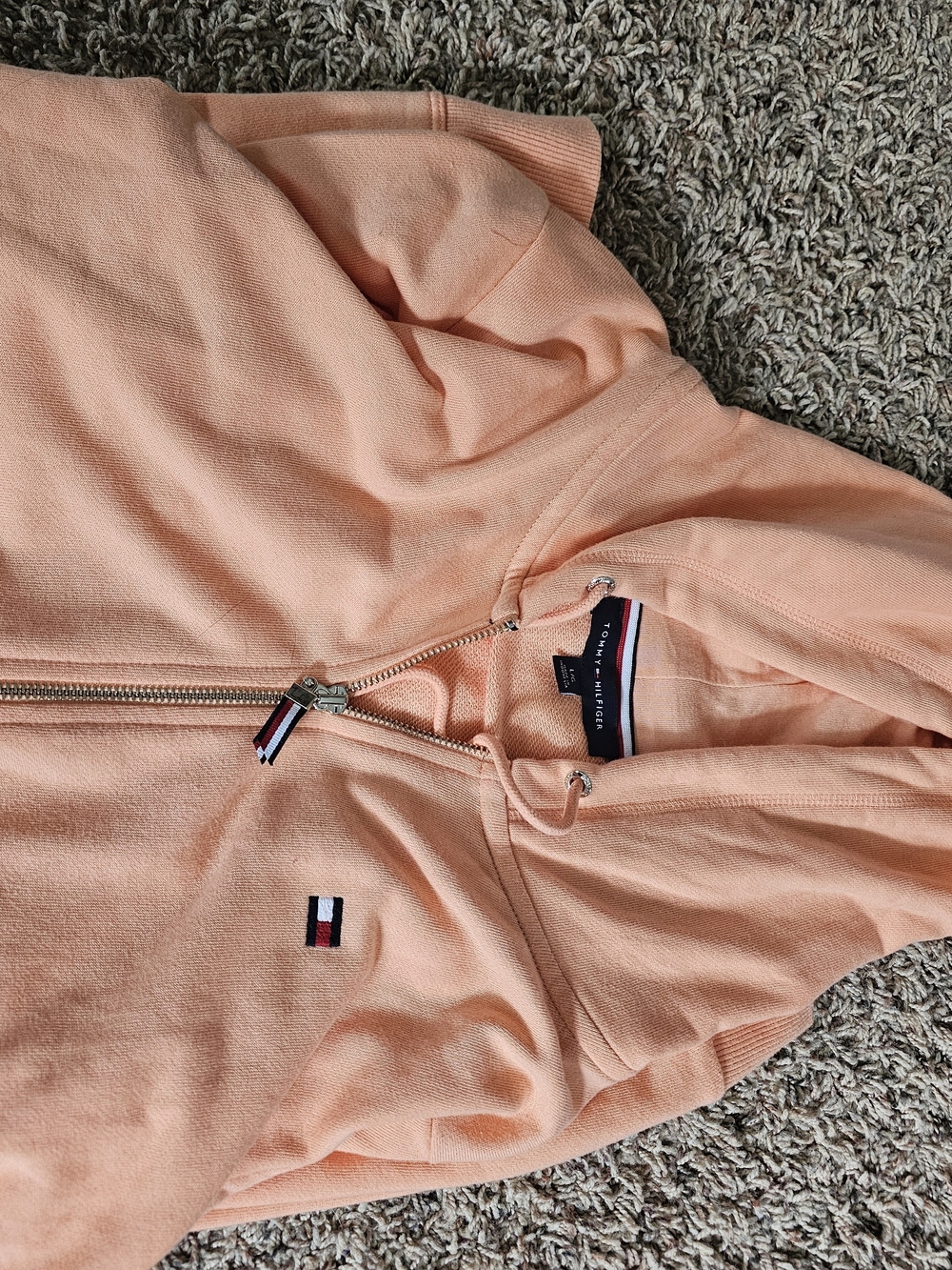 Tommy Hilfiger Peach Zip-Up Hoodie